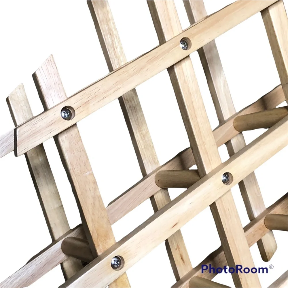 Wooden Folding Collapsible Wine Bottle Rack Holder Storage